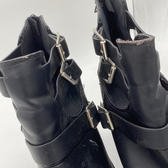 Charlotte Russe Platform Ankle Booties Buckle Black Womens Size 8 - Picture 15 of 16